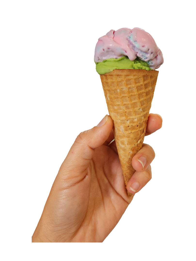 Regular Scoop in Sugar Cone Ice Cream