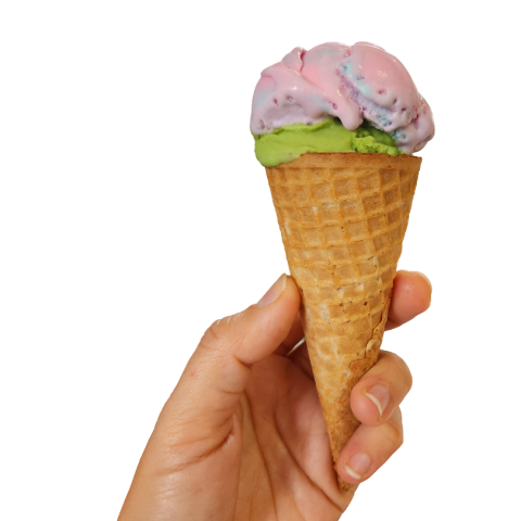 Regular Scoop in Sugar Cone Ice Cream